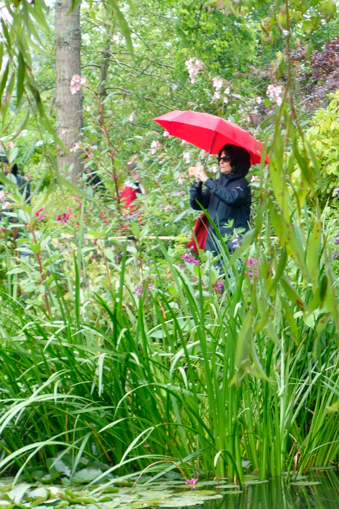 The umbrellas add to the color.