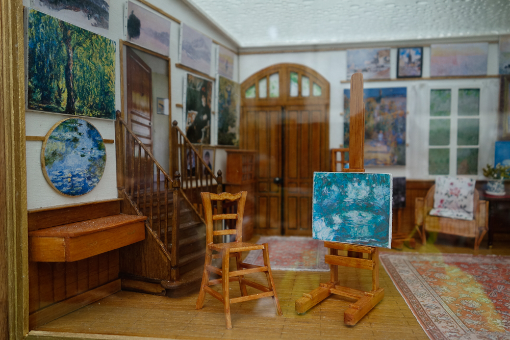 Another miniature room, Monet's studio, for sale in the gift shop.